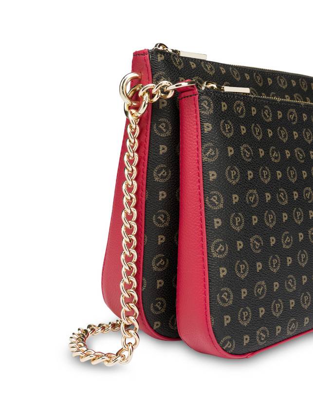 Pollini Borsa A Spalla Heritage Logo Classic Nero/lacca Novità