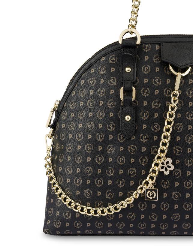 Pollini Borsa A Spalla Heritage Logo Classic Nero/nero Online