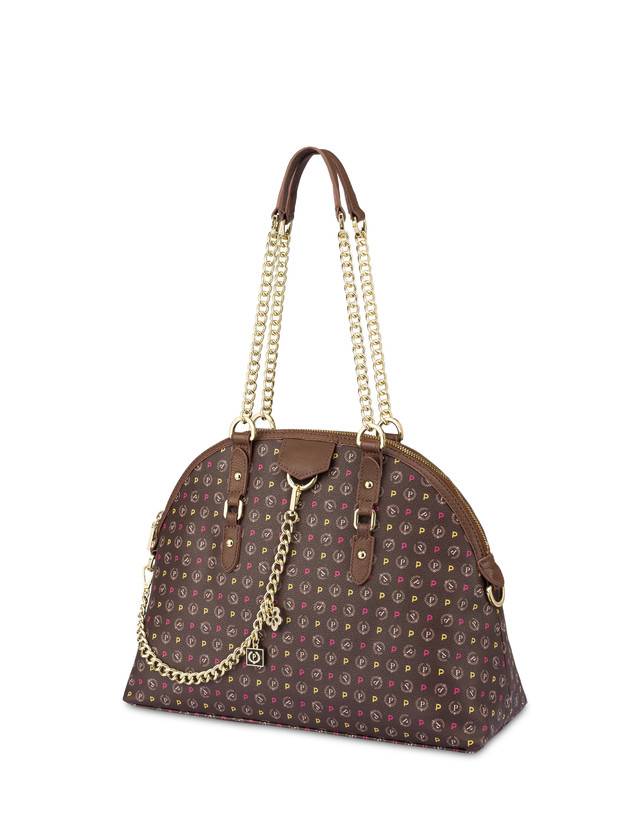 Pollini Borsa A Spalla Heritage Logo Classic Multicolore/marrone Outlet