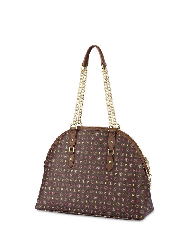 Pollini Borsa A Spalla Heritage Logo Classic Multicolore/marrone Outlet