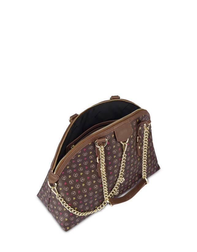 Pollini Borsa A Spalla Heritage Logo Classic Multicolore/marrone Outlet