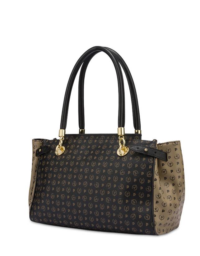 Pollini Borsa Doppio Manico Bicolor Heritage Soft Touch Nero/taupe/nero Hotsell