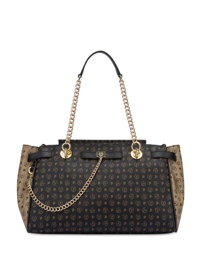 Pollini Borsa Doppio Manico Bicolor Heritage Soft Touch Nero/taupe/nero Hotsell