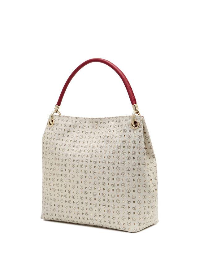Pollini Borsa A Spalla Heritage Logo Classic Avorio/lacca Vendita Economica