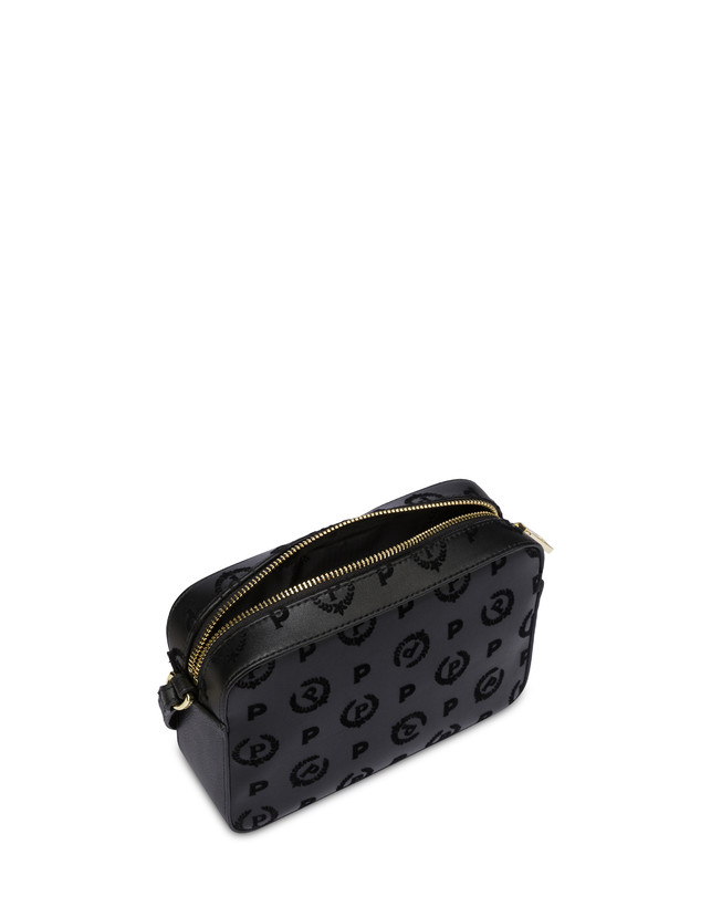 Pollini Borsa A Tracolla Heritage Flock Nero/nero Negozio