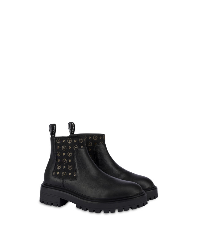 Pollini Beatles In Vitello Logo Heritage Nero/nero Offerta speciale
