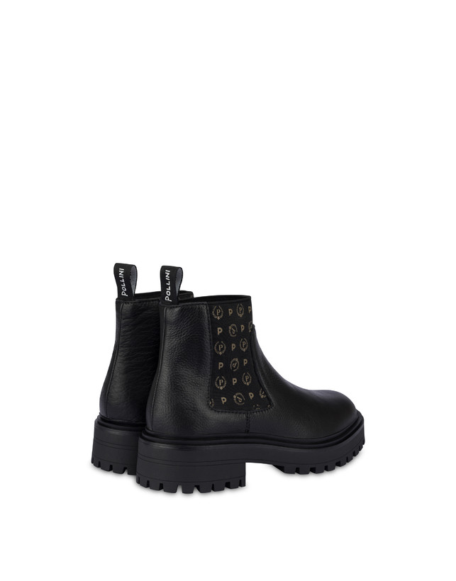 Pollini Beatles In Vitello Logo Heritage Nero/nero Offerta speciale