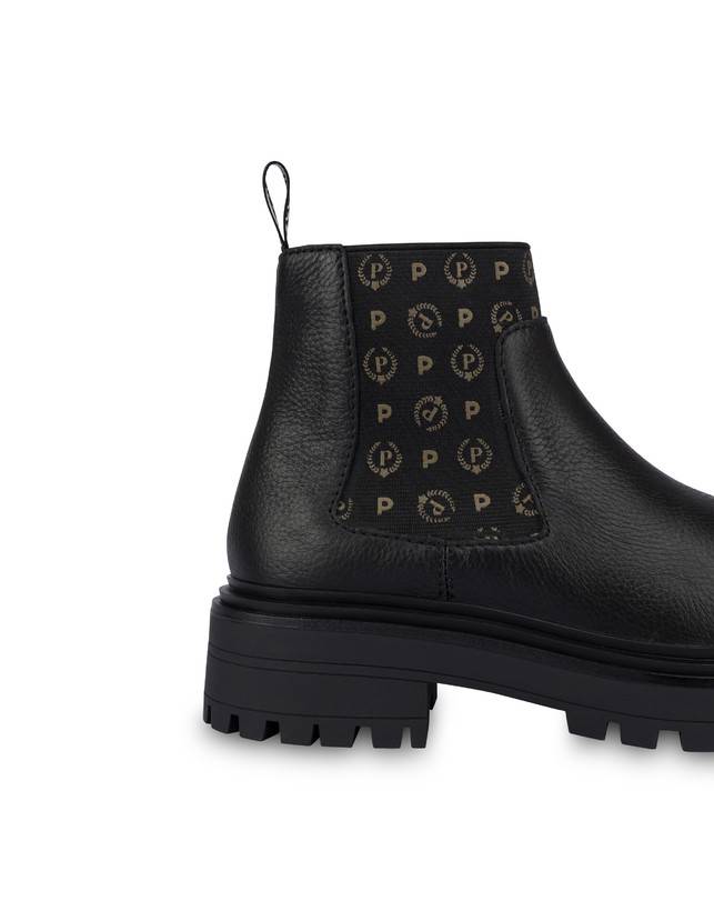 Pollini Beatles In Vitello Logo Heritage Nero/nero Offerta speciale