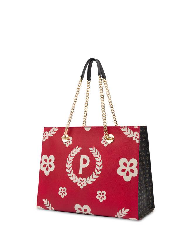 Pollini Shopping Bag Day-si! Heritage Nero/rosso/nero Offerta esclusiva