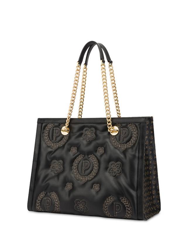 Pollini Tote Bag Con Manici Amovibili Puffy Heritage Nero/nero/nero Offerta natalizia
