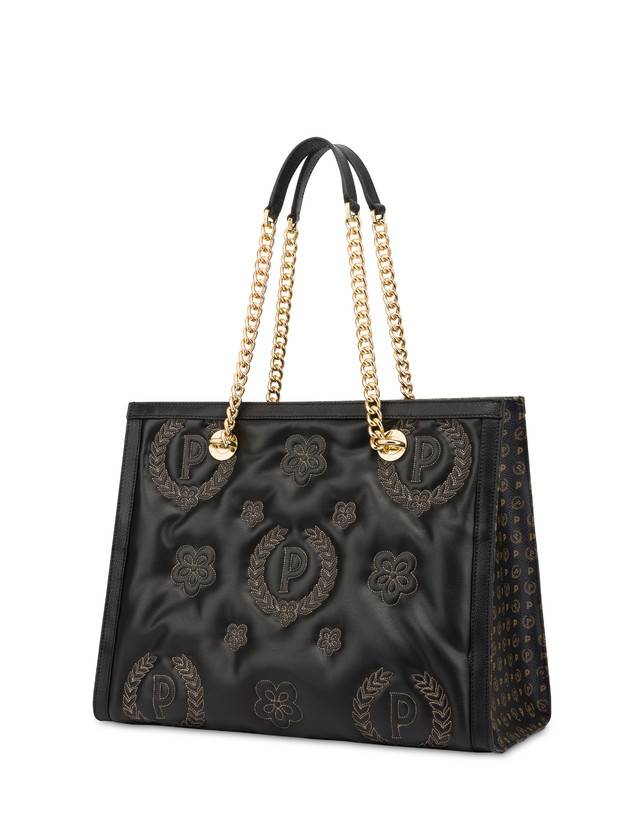 Pollini Tote Bag Con Manici Amovibili Puffy Heritage Nero/nero/nero Offerta natalizia