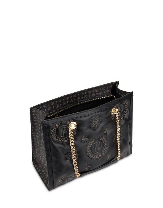 Pollini Tote Bag Con Manici Amovibili Puffy Heritage Nero/nero/nero Offerta natalizia