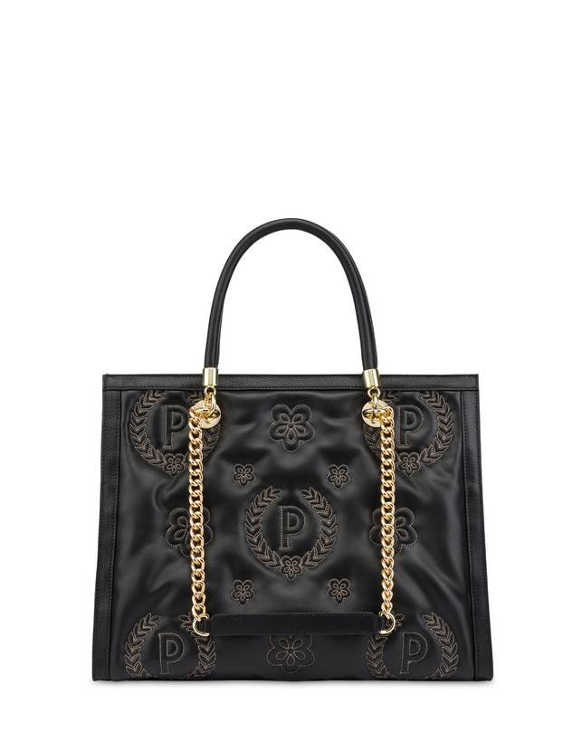Pollini Tote Bag Con Manici Amovibili Puffy Heritage Nero/nero/nero Offerta natalizia