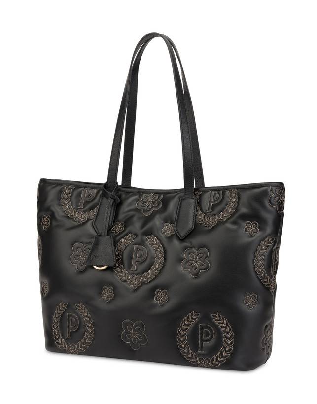 Pollini Shopping Bag Puffy Heritage Nero/nero/nero Offerta Pasqua