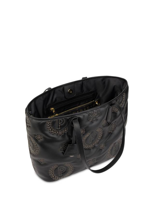 Pollini Shopping Bag Puffy Heritage Nero/nero/nero Offerta Pasqua