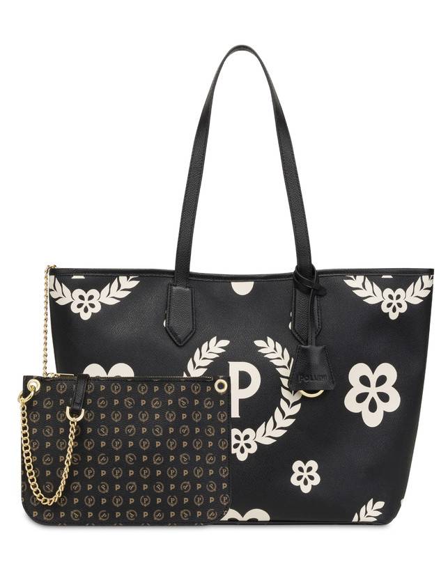 Pollini Shopping Bag Day-si! Heritage Nero/nero/nero Offerta per la Festa della Mamma