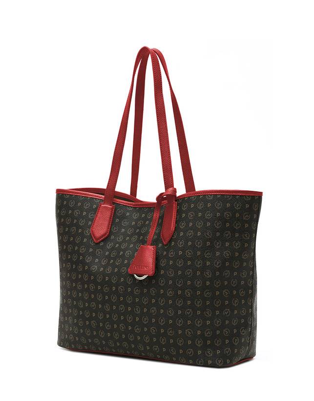 Pollini Borsa Shopping Heritage Logo Classic Nero/lacca Offerta Giorno del Papà