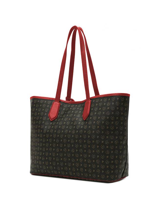 Pollini Borsa Shopping Heritage Logo Classic Nero/lacca Offerta Giorno del Papà