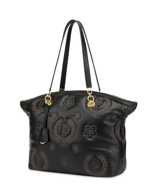 Pollini Tote Bag Puffy Heritage Nero/nero/nero Vendita calda