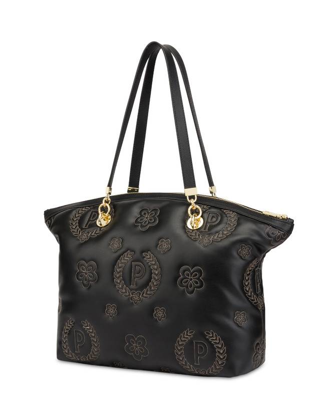 Pollini Tote Bag Puffy Heritage Nero/nero/nero Vendita calda