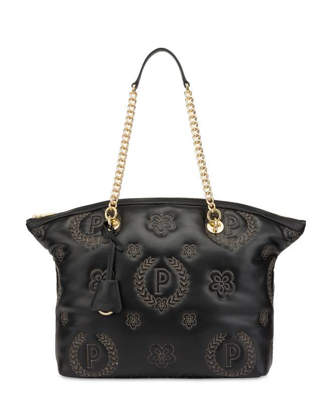 Pollini Tote Bag Puffy Heritage Nero/nero/nero Vendita calda