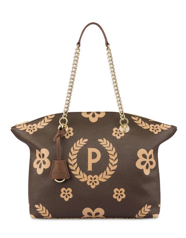 Pollini Tote Bag Day-si! Heritage Crema/marrone/marrone Latest fashion