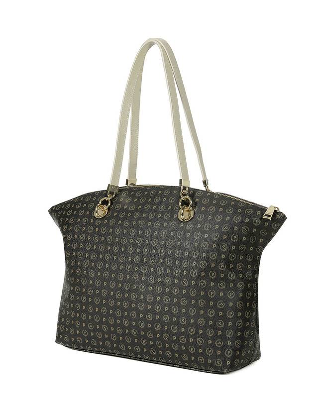 Pollini Tote Bag Heritage Logo Classic Nero/avorio Online Outlet