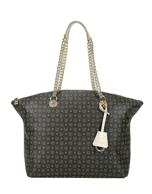 Pollini Tote Bag Heritage Logo Classic Nero/avorio Online Outlet