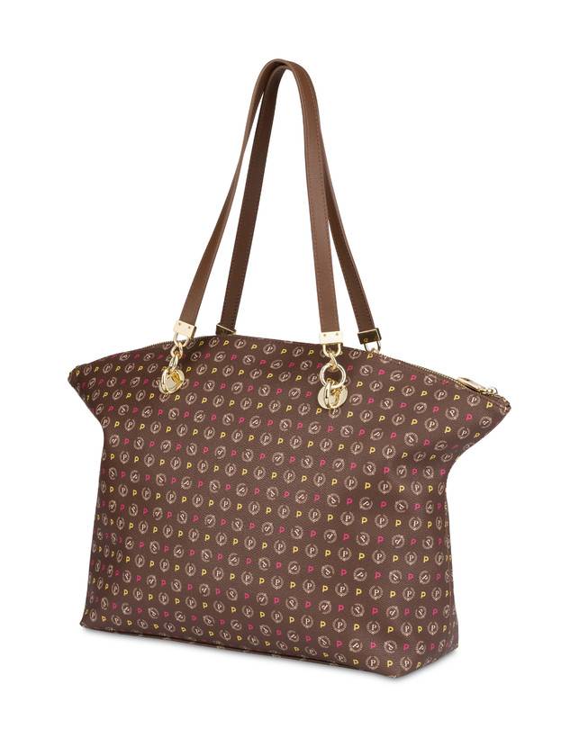 Pollini Tote Bag Heritage Logo Classic Multicolor/marrone Offerta temporanea