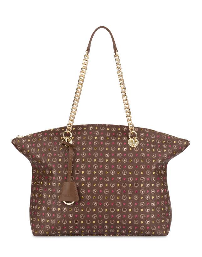 Pollini Tote Bag Heritage Logo Classic Multicolor/marrone Offerta temporanea