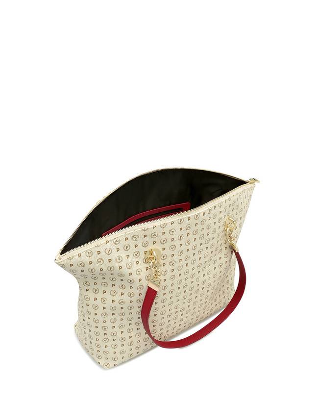 Pollini Tote Bag Heritage Logo Classic Avorio/lacca Offerte esclusive