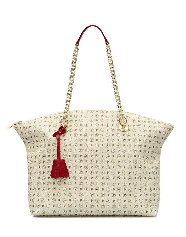 Pollini Tote Bag Heritage Logo Classic Avorio/lacca Offerte esclusive