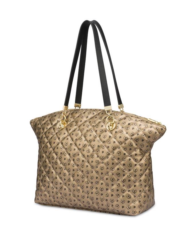 Pollini Tote Bag Heritage Matelassé Oro/nero Offerte stagionali