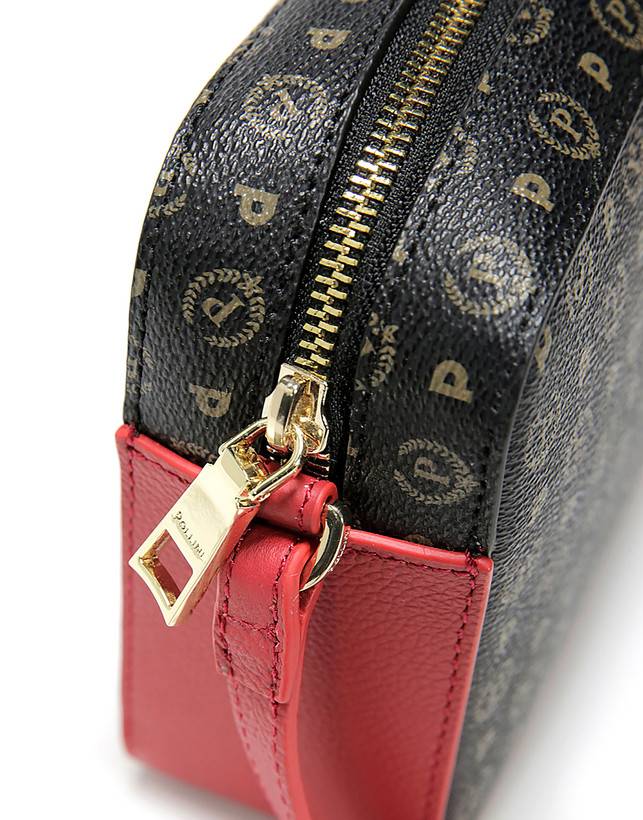 Pollini Borsa A Tracolla Heritage Logo Classic Nero/lacca Comprane uno, ottenene uno gratis