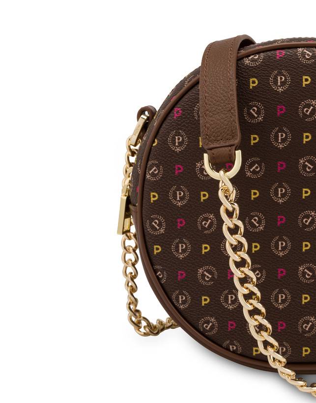 Pollini Round Bag Heritage Logo Classic Multicolor/marrone Ritorno libero