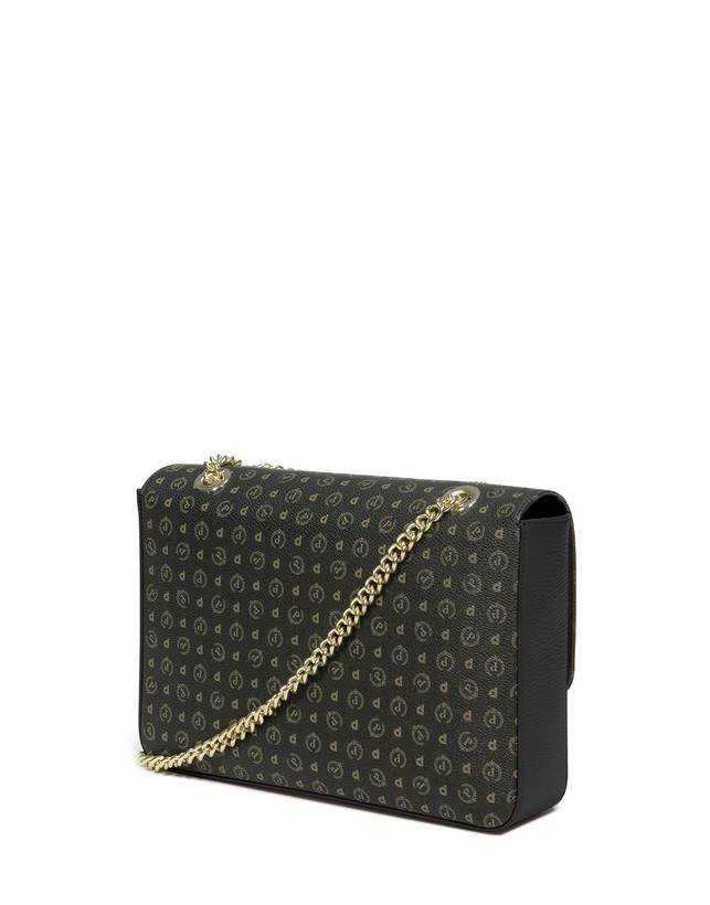 Pollini Borsa A Spalla Con Catena Heritage Logo Classic Nero/nero Latest stili