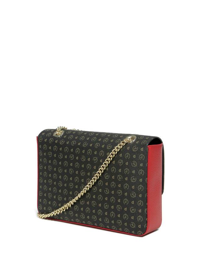 Pollini Borsa A Spalla Con Catena Heritage Logo Classic Nero/lacca Ultimi due giorni