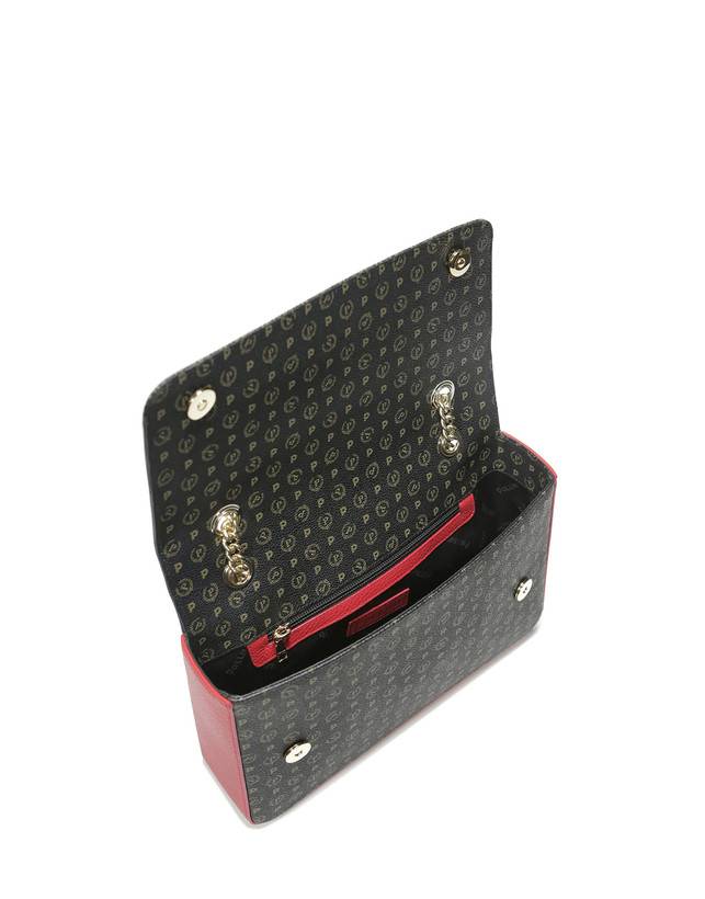 Pollini Borsa A Spalla Con Catena Heritage Logo Classic Nero/lacca Ultimi due giorni