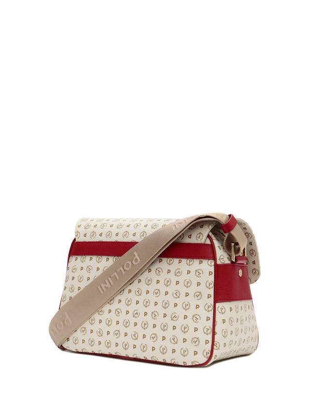 Pollini Borsa Messenger Heritage Logo Classic Avorio/lacca Fino al 50% di sconto