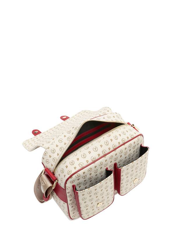 Pollini Borsa Messenger Heritage Logo Classic Avorio/lacca Fino al 50% di sconto