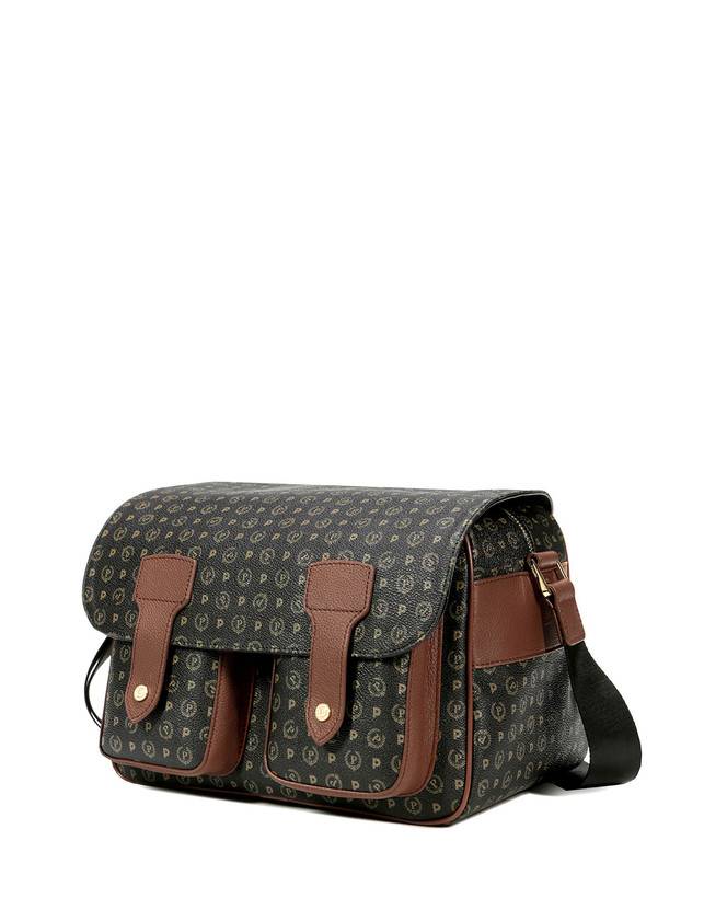 Pollini Borsa A Spalla Multitasche Heritage Logo Classic Nero/marrone Fino al 65% di sconto