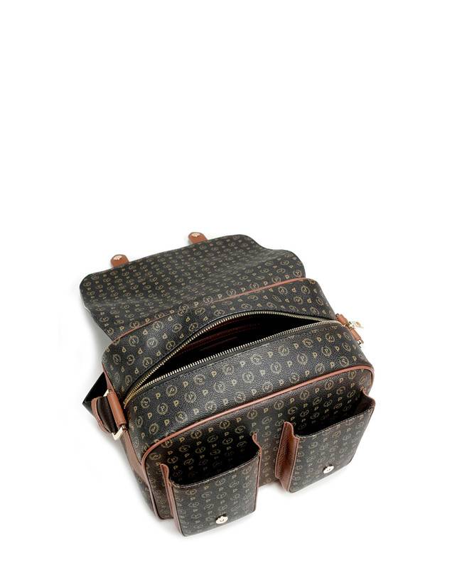 Pollini Borsa A Spalla Multitasche Heritage Logo Classic Nero/marrone Fino al 65% di sconto