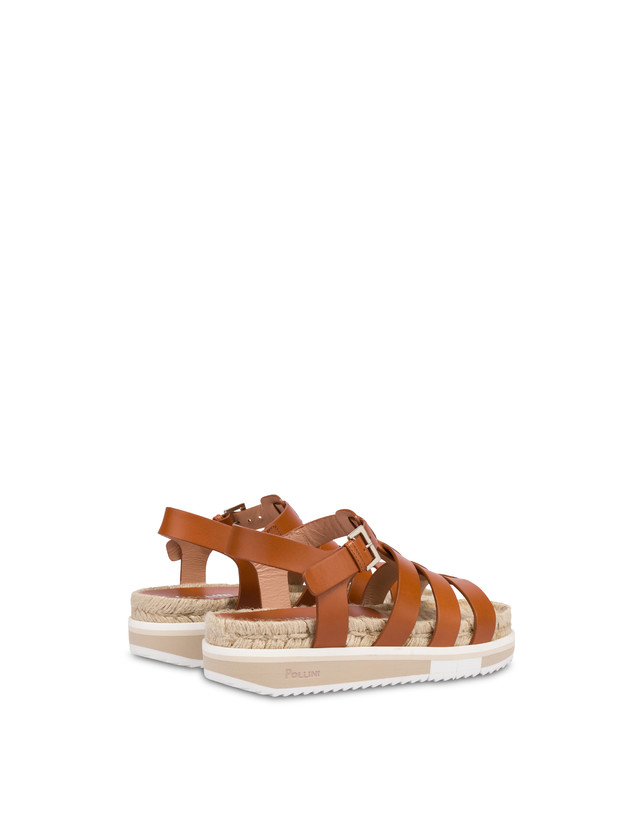 Pollini Sandali Fussbett In Vacchetta Flower Garden Wood Enormi sconti