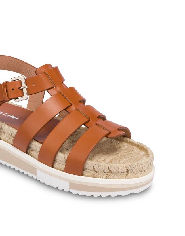 Pollini Sandali Fussbett In Vacchetta Flower Garden Wood Enormi sconti