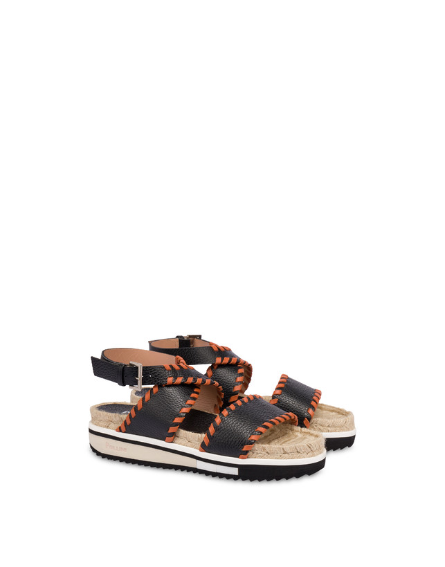 Pollini Sandali Fussbett In Vitello Decorato Flower Garden Nero/wood 50% di sconto con spedizione gratuita