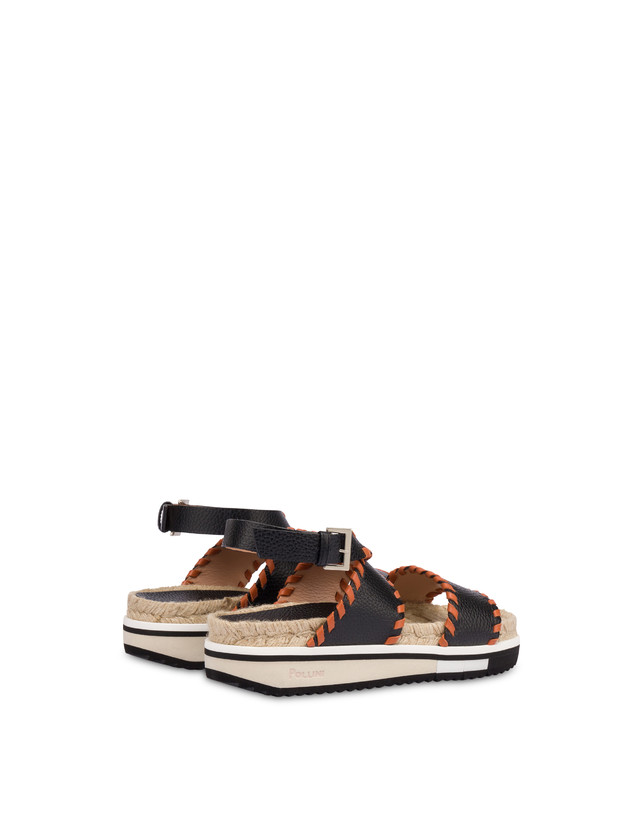 Pollini Sandali Fussbett In Vitello Decorato Flower Garden Nero/wood 50% di sconto con spedizione gratuita