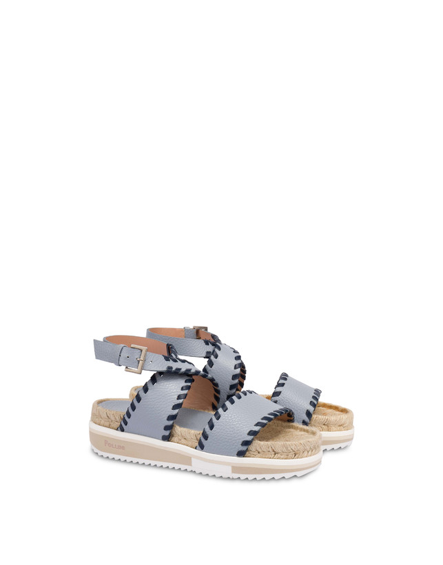 Pollini Sandali Fussbett In Vitello Decorato Flower Garden Sky/navy Trasporto libero internazionale