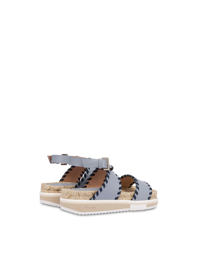 Pollini Sandali Fussbett In Vitello Decorato Flower Garden Sky/navy Trasporto libero internazionale