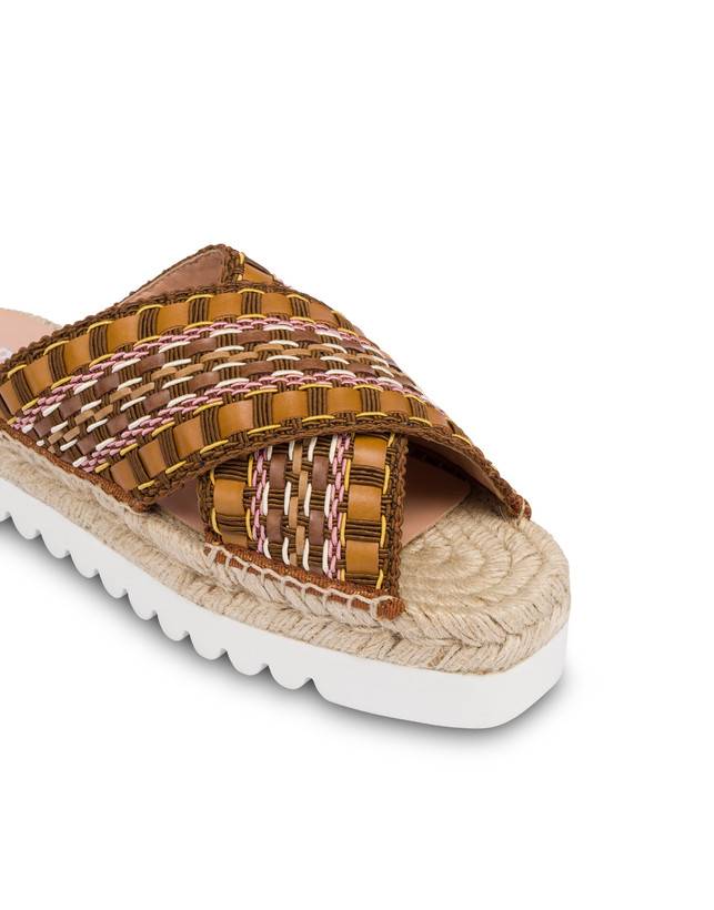 Pollini Sandali Espadrillas In Tessuto Intrecciato Summer Time Wood Duty-free