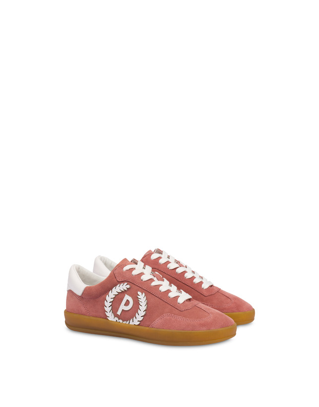 Pollini Sneakers In Crosta Venus Peonia/bianco Italia